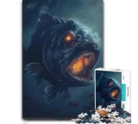 Jigsaw Puzzle Piranha Evil Scary Horror 1000pcs (70x50cm) for Adults | A gift for puzzle lovers for December weekends for relaxed family time.