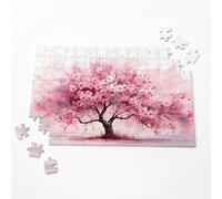 Jigsaw Puzzle - Poetic Flower Tree Puzzle, Oriental Style Jigsaw, 120 Piece Puzzles for Children, Jigsaws Gifts for Boys and Girls, Jigsaw Puzzles for Kids, Educational Toys for 5 Year Olds and Up