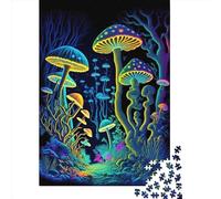 Jigsaw Puzzle Psychedelic Mushroom Fores2 Jigsaw Puzzles for Adults 1000 Pieces Paper Jigsaw Wall Art Puzzle Games 1000pcs (38x26cm)