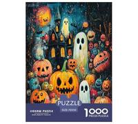 Jigsaw Puzzle Pumpkin Monsters Challenging Puzzles Intellectual Game Impossible Hard Stress Relief Toy 1000 Piece Jigsaw Puzzle for Men Women Olders Seniors 70x50cm/1000pcs