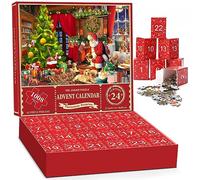 Jigsaw Puzzle - Santa Claus Prepares Gifts, 1008 Pieces in 24 Boxes, Perfect Countdown to Christmas Activity and Home Decoration