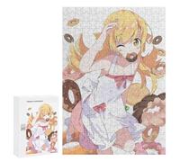 Jigsaw Puzzle, Shinobi Monogatari Series, Bakemonogatari Donut Puzzle, 300 Pieces, Wooden Puzzle, Anime Style, Character Puzzle, For Kids, Adults, Home Games, Stress Relief, Play, Atmosphere, For
