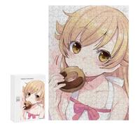 Jigsaw Puzzle, Shinobi Monogatari Series, Bakemonogatari Donut Puzzle, 300 Pieces, Wooden Puzzle, Anime Style, Character Puzzle, For Kids, Adults, Home Games, Stress Relief, Play, Atmosphere, For