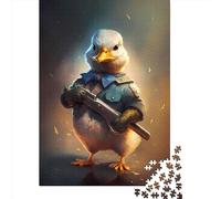 Jigsaw Puzzle Soldier Baby Duck 1000 Piece Jigsaw Puzzles Wooden Jigsaw for Adults & Challenge Family 1000pcs (75x50cm)