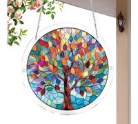 Jigsaw Puzzle Suncatcher, Acrylic Tree Shape Sun Catcher Jigsaw Puzzle, Rainbow Maker Sun Catchers, for Adults Women Men Home Walls Gardens Porches Balconies Farm Family Christmas Birthday Suncatcher
