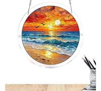 Jigsaw Puzzle Suncatcher, DIY Stained Colorful Jigsaw Art - Acrylic Puzzles Suncatcher Ornament | for Home Dorm Apartment Bedroom Living Room Garden