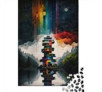 Jigsaw Puzzle Tetris To Heaven 1000 Piece Jigsaw Puzzles for Adults Wooden Jigsaw Puzzles for Adults Stress Reliever 1000pcs (75x50cm)