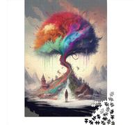 Jigsaw Puzzle The_Painted_Tree_ 1000 Piece Jigsaw Puzzles Paper Jigsaw for Adults & Challenge Family 1000pcs (38x26cm)