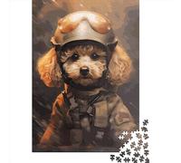 Jigsaw Puzzle Toy Poodle Soldier 1000 Piece Jigsaw Puzzles Paper Jigsaw for Adults & Challenge Family 1000pcs (38x26cm)