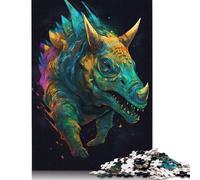 Jigsaw Puzzle Triceratops Wonder 1000 Piece Jigsaw Puzzles for Adults Paper Jigsaw Puzzles for Adults Stress Reliever 1000pcs (75x50cm)