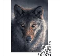Jigsaw Puzzle True Wolf Jigsaw Puzzles for Adults 1000 Pieces Wooden Jigsaw Wall Art Puzzle Games 1000pcs (75x50cm)