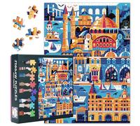 Jigsaw Puzzle Turkey Travel Poster Puzzle Jigsaw Vintage Poster Stress Relief Puzzles Unique Istanbul Posters Challenging Puzzles Family Activity Game Wall Decor Gift for Family Friends(50.5x70.5cm)