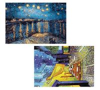 Jigsaw Puzzle Van Gogh Famous Painting Starry Sky Landscape Decompression Toy 2pcs/set Mini Tube Pocket Puzzles Gift