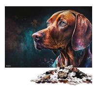 Jigsaw Puzzle Vizsla Dog 1000 Piece Jigsaw Puzzle for Adults And Kids Age 12 Years Up Cardboard Puzzles Family Decoration (Size 38 * 26cm)