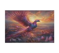 Jigsaw Puzzle Wildflower Phoenix 1000 Piece for Adults & Kids Woodiness Puzzle Family （75×50cm）
