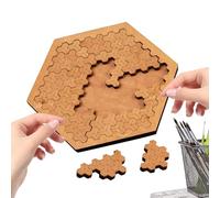 Jigsaw Puzzle - Wooden Geometry Brain Toy, Skill Development Mind Challenge, Durable Craft Entertainment Piece | for children teens adults family friends coworkers boys girls husband son daughter lear