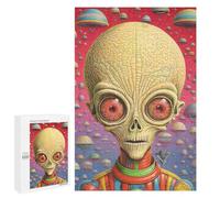 Jigsaw Puzzle1000 PCS Alien in Space Suit Puzzle for Adults Relaxing Games Improve Memory Unique Gifts for Birthday And Christmas 1000 PCS