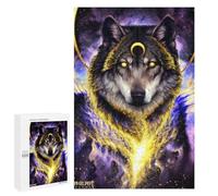 Jigsaw Puzzle1000 PCS Cosmic Wolf Portrait Artwork Puzzle for Adults Relaxing Games Improve Memory Unique Gifts for Birthday And Christmas 1000 PCS