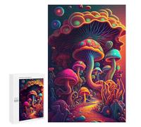Jigsaw Puzzle1000 PCS Fantasy Mushroom Forest -3 Puzzle for Adults Relaxing Games Improve Memory Unique Gifts for Birthday And Christmas 1000 PCS