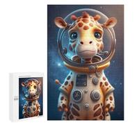 Jigsaw Puzzle1000 PCS Giraffe Astronaut in Space Puzzle for Adults Relaxing Games Improve Memory Unique Gifts for Birthday And Christmas 1000 PCS
