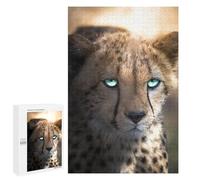 Jigsaw Puzzle1000 PCS Green-Eyed Cheetah Close-Up Puzzle for Adults Relaxing Games Improve Memory Unique Gifts for Birthday And Christmas 1000 PCS