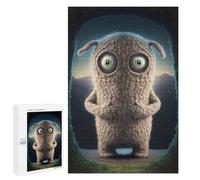 Jigsaw Puzzle1000 PCS Knitted Monster Gazing Out Window Puzzle for Adults Relaxing Games Improve Memory Unique Gifts for Birthday And Christmas 1000 PCS