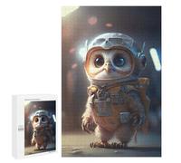 Jigsaw Puzzle1000 PCS Owl Astronaut in Space Suit Puzzle for Adults Relaxing Games Improve Memory Unique Gifts for Birthday And Christmas 1000 PCS
