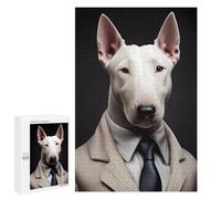 Jigsaw Puzzle1000 PCS Stylish Bull Terrier in Suit -1 Puzzle for Adults Relaxing Games Improve Memory Unique Gifts for Birthday And Christmas 1000 PCS
