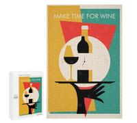Jigsaw Puzzle1000 PCS Time for Wine Puzzle for Adults Relaxing Games Improve Memory Unique Gifts for Birthday And Christmas 1000 PCS