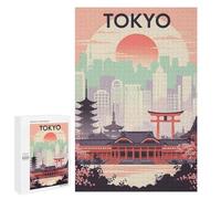 Jigsaw Puzzle1000 PCS Tokyo Cityscape Art Deco Puzzle for Adults Relaxing Games Improve Memory Unique Gifts for Birthday And Christmas 1000 PCS