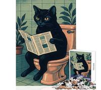 Jigsaw Puzzle1000 Pieces A Cat’s Private Moment Educational Toy Great Gift for Games Family Game Improving Love between Couples Size 38x26cm