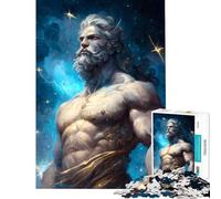 Jigsaw Puzzle1000 Pieces A God And The Starry Night Stress Free Handcraft Play Laser Cut Seamless Assembly Nice Gifts for Leisure Enjoyment (Size 38x52cm)
