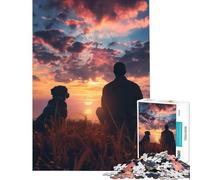Jigsaw Puzzle1000 Pieces A Man With Dog In Mind Stress Free Handcraft Play Laser Cut Seamless Assembly Nice Gifts for Leisure Enjoyment (Size 38x26cm)