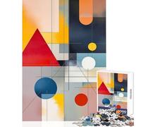 Jigsaw Puzzle1000 Pieces Abstract Colorful Geometric Art Jigsaws for Adults Puzzle Family Activities Help The Brain Exercise Addictive Toys to Cultivate Patience (38x26cm)
