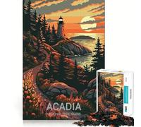 Jigsaw Puzzle1000 Pieces Acadia National Park Flawless Cut Fun Logic Fun Toy Free Play Game Birthday Activity (50x75cm)