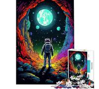 Jigsaw Puzzle1000 Pieces Alien Space Cave Pixel Art Puzzles for Teenagers Hand Speed Race for Birthday, Chrismas Brain Intelligence Challenge Addictive Toys (Size 38x26cm)