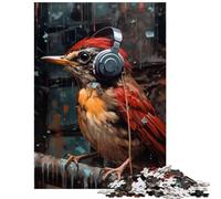 Jigsaw Puzzle1000 Pieces American Robin Headphones Educational Challenge But Fun And Humorous Anti-Stress Toys for Ages 14 And over (38x26cm)
