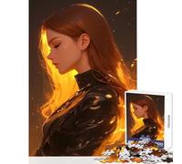 Jigsaw Puzzle1000 Pieces Anime Fire Queen Puzzles for Teenagers Difficult Hard Challenging To Complete Challenging Game Gifts (50x75cm)