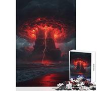 Jigsaw Puzzle1000 Pieces Apocalyptic Storm on The Beach Puzzles for Teenagers Difficult Hard Challenging To Complete Challenging Game Gifts (38x52cm)