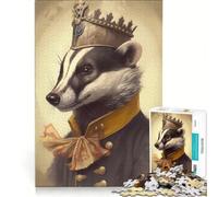 Jigsaw Puzzle1000 Pieces Badger Fancy, Toy Wall Decor, Birthday Present, Unique Gifts for Birthday And Christmas 38x26cm