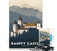 Jigsaw Puzzle1000 Pieces Banffy Castle Romania Illustration Smooth Joint Fun Logic Thinking Play Casual Game Time Christmas Fun Gift (38x26cm)
