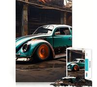 Jigsaw Puzzle1000 Pieces Beetle Car Racing Garbage Seamless Cut Game Mind Game Gift Casual Play Game Christmas Home Art (38x52cm)