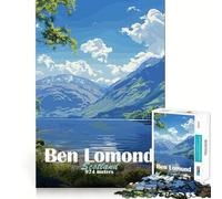 Jigsaw Puzzle1000 Pieces Ben Lomond Mountain Landscape Smooth Joint Fun Logic Thinking Play Casual Game Time Christmas Fun Gift (38x26cm)