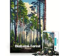 Jigsaw Puzzle1000 Pieces Bialystok Forest Poland Art Print Smooth Joint Fun Logic Thinking Play Casual Game Time Christmas Fun Gift (38x26cm)