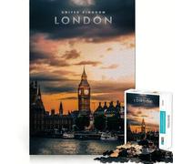 Jigsaw Puzzle1000 Pieces Big Ben Tower Seamless Cut Game Mind Game Gift Casual Play Game Christmas Home Art (38x52cm)
