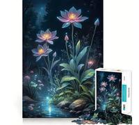 Jigsaw Puzzle1000 Pieces Bioluminescent Flora Smooth Joint Fun Logic Thinking Play Casual Game Time Christmas Fun Gift (50x75cm)