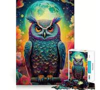Jigsaw Puzzle1000 Pieces Bird Owl Colorful Smooth Joint Fun Logic Thinking Play Casual Game Time Christmas Fun Gift (38x26cm)
