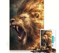 Jigsaw Puzzle1000 Pieces Black And Gold Lions Smooth Joint Fun Logic Thinking Play Casual Game Time Christmas Fun Gift (38x52cm)