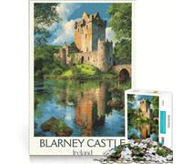 Jigsaw Puzzle1000 Pieces Blarney Castle Poster, Family Games, Birthday Present, with Matching Poster And Trivia Sheet 38x26cm
