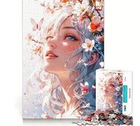 Jigsaw Puzzle1000 Pieces Blossom Serenity︰ Ethereal Portrait of Nature And Grace Fine Joint Fun, Brain Boosting Play, Quiet Game Time, Xmas Leisure Gift (38x26cm)